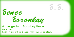 bence boronkay business card